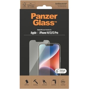 PanzerGlass Classic Fit Tempered Glass Screen Protector - Transparent - For 15.5 cm (6.1") LCD iPhone 13, iPhone 13 Pro, i