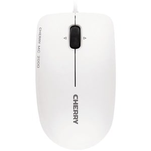 CHERRY MC 2000 Mouse - USB - Infrared - 3 Button(s) - Pale Gray - Cable - 1600 dpi - Tilt Wheel - Symmetrical