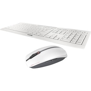 CHERRY STREAM DESKTOP Keyboard & Mouse - English (US) - USB Wireless - Keyboard/Keypad Color: Pale Gray - USB Wireless Mou