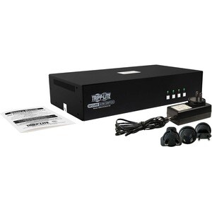 Tripp Lite series Secure KVM Switch, 4-Port, Dual Head, DVI to DVI, NIAP PP4.0, Audio, CAC, TAA - 4 Computer(s) - 1 Local 