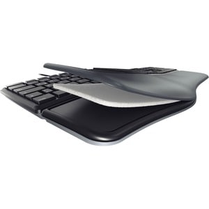 CHERRY ERGO KC 4500 Keyboard - Cable Connectivity - USB Interface - English (US) - QWERTZ Layout - Black - 109 Key(s) - Co