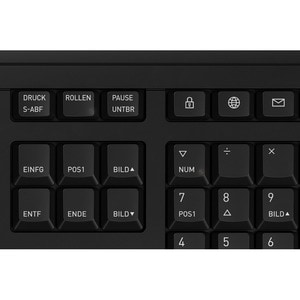 CHERRY STREAM Keyboard - Cable Connectivity - USB Interface - Pan-Nordic - Black - Scissors Keyswitch - 105 Key(s) - Volum