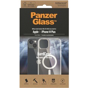 PanzerGlass HardCase Case for Apple iPhone 14 Plus Smartphone - Clear, Transparent - Bacterial Resistant, Bump Resistant, 
