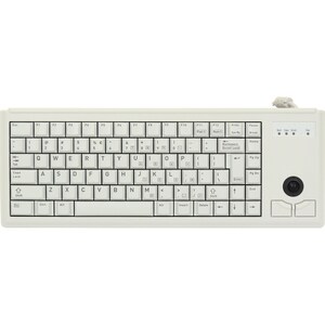 CHERRY Ultraslim G84-4420 Keyboard - Cable Connectivity - USB Interface - Trackball - English (US) - Light Grey - TAA Comp
