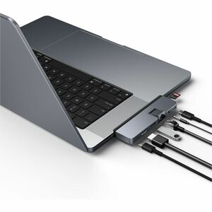Hyper HyperDrive DUO PRO HD575-GRAY USB Type C Docking Station for Tablet PC, Desktop PC, Notebook - Memory Card Reader - 