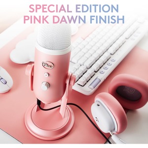 Blue Yeti Wired Microphone - Pink Dawn - Shock Mount, Desktop, Stand Mountable - USB