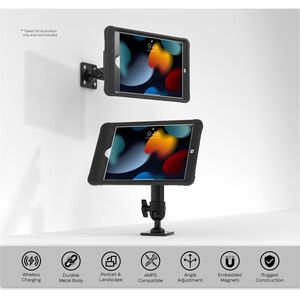 CTA Digital Vehicle Dash Mount Kit with Wireless Inductive Charging Case - 75 x 75, 100 x 100 - VESA Mount Compatible - Ru