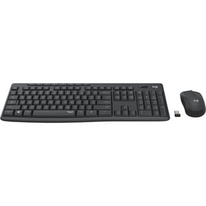 Logitech MK295 Silent Wireless Combo - USB Wireless Wi-Fi - Graphite - USB Wireless Wi-Fi Mouse - Graphite - AA, AAA - Com