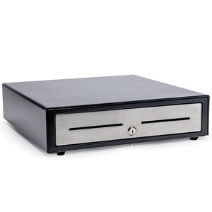 Star Micronics Choice CD4-1416BKSS48 Cash Drawer - 4 Bill - 8 Coin, Printer Driven - Aço inoxidável - Preto - 109.2 mm Alt