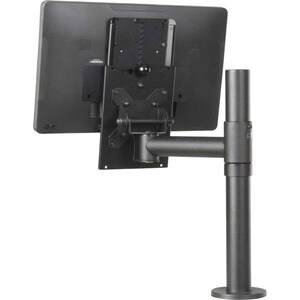 SpacePole Pole Mount for Screen Mount, POS System - White - Height Adjustable - 75 x 100 - VESA Mount Compatible - Steel
