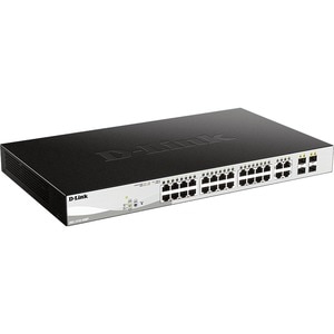 D-Link DGS-1210 DGS-1210-28MP 24 Ports Manageable Ethernet Switch - Gigabit Ethernet - 10/100/1000Base-T, 1000Base-X - 2 L