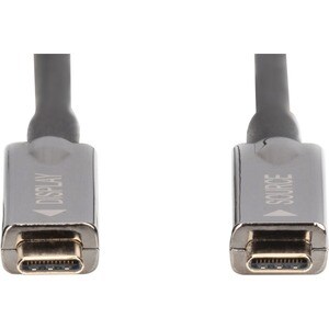 Digitus 10 m Hybrid-Glasfaserkabel Datentransferkabel - 1 Stück - Zweiter Anschluss: 1 x USB 3.1 Type C - Male