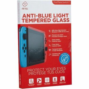 FR-TEC 9H Tempered Glass Screen Protector for Nintendo - Transparent - For OLED Gaming Console - Blue Light Reduction - Fi