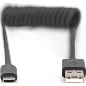 Digitus 1 m USB/USB-C Datentransferkabel - 1 Stück - Cable for Smartphone, Tablet, PC, Notebook - 480 Mbit/s - Abschirmung