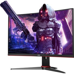 AOC C24G2AE 24" Class Full HD Curved Screen Gaming LCD Monitor - 16:9 - Black Red - 59.9 cm (23.6") Viewable - Vertical Al
