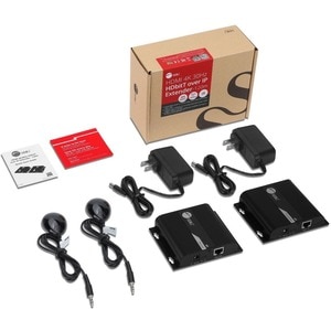 SIIG HDMI 4K30Hz HDbitT over IP Extender - 120m - Extends HDMI audio/video signals up to 120m over cost effective Cat 6/7 