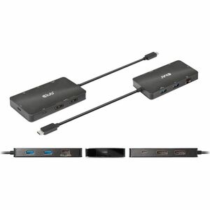 Club 3D USB Gen2 Type-C to Dual DisplayPort 4k60Hz 7-in-1 Portable Dock - for Desktop PC, Monitor - USB Type C - 2 Display
