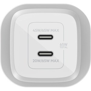 Belkin BOOST↑CHARGE PRO 65 W AC Adapter - 1 Pack - Universal Adapter - For MacBook Pro, iPhone, MacBook, iPad mini - White