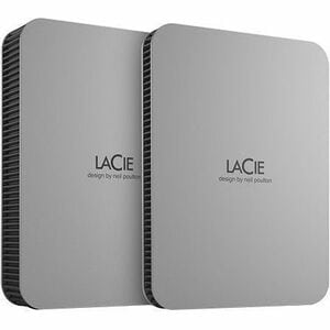 LaCie STLP2000400 2 TB Portable Hard Drive - External - Moon Silver - USB 3.1 Type C