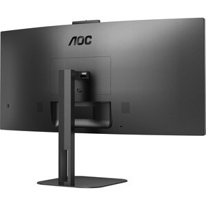 AOC CU34V5CW/BK 34" Class Webcam UW-QHD Curved Screen LCD Monitor - 21:9 - Metal Black - 86.4 cm (34") Viewable - Vertical