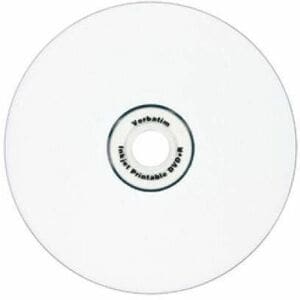 Verbatim DVD+R 4.7GB 16X White Inkjet Printable - 100pk Spindle - 120mm - Printable