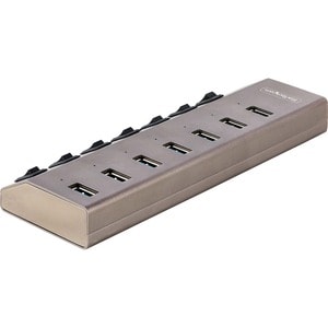 Hub USB-C avec Auto-Alimenté à 7 Ports - Hub USB Type C vers USB-A pour PC - Hub USB 3.0 5Gbps avec Alimentation 7 Ports -