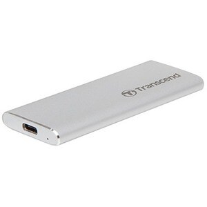 Transcend ESD260C 250 GB Portable Solid State Drive - External - Silver - USB 3.1 (Gen 2) - 520 MB/s Maximum Read Transfer