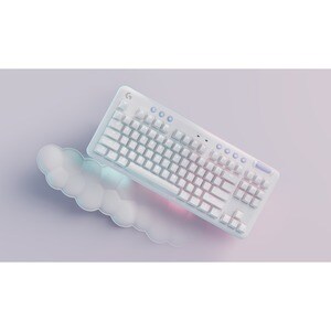 Logitech G Aurora G715 游戏键盘 - 无线 连接 - USB 接口 - RGB LED - 英文 - 白 - 机械 按键开关 - 蓝牙 - 87 Key(s) - 音量控制, 音乐 热键 - PC, Mac