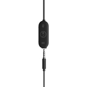 Logitech Zone Wired Earbud Stereo Earset - Graphite - Binaural - In-ear - 16 Ohm - 20 Hz to 16 kHz - 145 cm Cable - Noise 