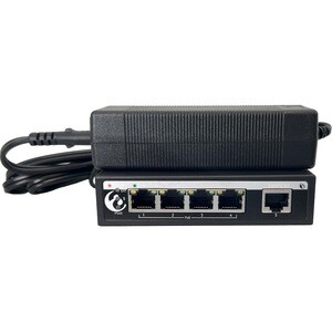 Amer SD4P1-60 Ethernet Switch - 5 Ports - Fast Ethernet - 10/100Base-T - 2 Layer Supported - 65 W PoE Budget - Twisted Pai