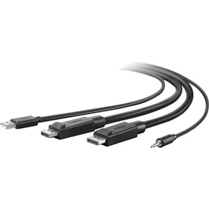 Belkin Cybersecurity and Secure KVM F1D9020B10T 3,05 m DisplayPort/Mini-Phone/USB KVM-Kabel - TAA-konform - Cable for KVM-