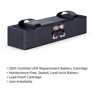 CyberPower RB1290X2E Replacement Battery Cartridge - 2 X 12 V / 9 Ah Sealed Lead-Acid Battery, 18MO Warranty