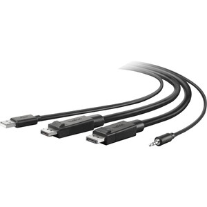 Belkin Cybersecurity and Secure KVM F1D9020B10T 3.05 m DisplayPort/Mini-phone/USB KVM Cable - TAA Compliant - Cable for KV