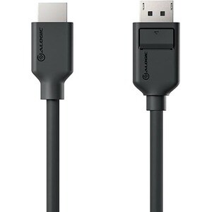 Alogic Elements 1 m DisplayPort/HDMI A/V Cable - 1 / Pack - Cable for Notebook, Audio/Video Device, Projector - First End: