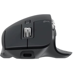 Logitech MX MASTER 3S Mouse - Darkfield - Wireless - Bluetooth/Radio Frequency - 2.40 GHz - Rechargeable - Graphite - USB 