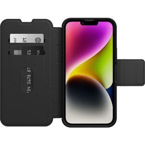 OtterBox Strada Carrying Case (Folio) Apple iPhone 14 Plus Smartphone - Shadow - Drop Resistant - Leather, Metal, Polycarb