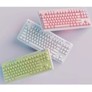 Logitech G Aurora G715 Rugoso Teclado Gaming - Sem fios Conectividade - LED RGB - Inglês (EUA) - QWERTY Layout - Branco - 