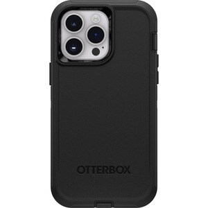 OtterBox Defender Rugged Carrying Case (Holster) Apple iPhone 14 Pro Max Smartphone - Black - Bump Resistant, Tear Resista