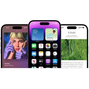 Apple iPhone 14 Pro. Bildschirmdiagonale: 15,5 cm (6.1 Zoll), Display-Auflösung: 2556 x 1179 Pixel, Display-Typ: OLED. Pro