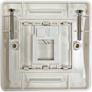 Eaton Tripp Lite Series 1-Port UK-Style Wall Plate, Unloaded Shuttered Module, White, TAA - 1 x Total Number of Socket(s) 
