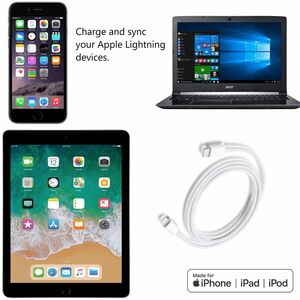 4XEM 6FT Charger Combo Kits for iPhone 14 and earlier Generations - MFi Certified - 4XEM 25W USB-C Power Adapter and 6ft M