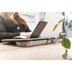 Digitus Notebook Stand - Up to 43.2 cm (17") Screen Support - 5.5 cm Height x 57.5 cm Width - Desk - Plastic, Cotton - Grey