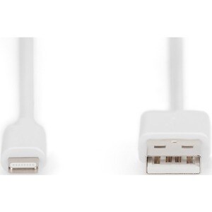 Digitus 2 m Lightning/USB Data Transfer Cable for Notebook, PC, MacBook, iPhone, iPod, iPad, USB Charger, Tablet, Car Char