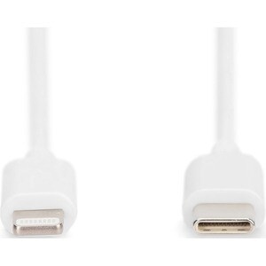 Digitus 2 m Lightning/USB-C Data Transfer Cable for Computer, USB Charger, iPhone, iPad, iPod, MacBook, Notebook, PC, Smar