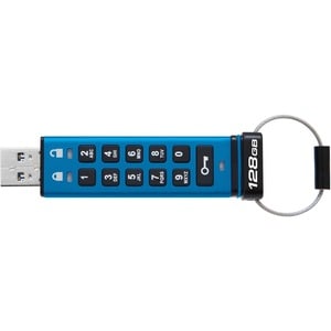 IronKey Keypad 200 IKKP200 128 GB USB 3.2 (Gen 1) Type A Flash Drive - XTS-AES - 145 MB/s Read Speed - 115 MB/s Write Speed