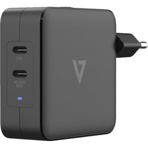 V7 ACUSBC65WGAN AC Adapter - USB Type-C - For MacBook Pro - Black