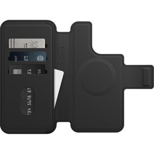 OtterBox Carrying Case (Folio) Apple iPhone 14 Pro Max Smartphone - Shadow (Black) - Damage Resistant - Synthetic Leather,