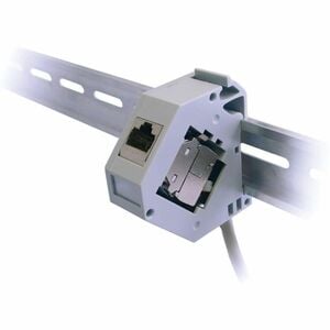 Eaton Tripp Lite Series DIN-Rail Mounting Enclosure Module for Snap-In Keystone Jacks and Couplers, Left Cover, TAA - Rugged