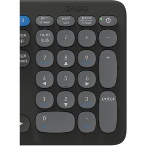 ZAGG Pro Keyboard - Wireless Connectivity - 108 Key(s) - PC, Mac - Black