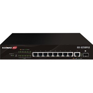 Switch Ethernet Edimax Web Smart GS-5210PLG 9 Porte Gestibile - Gigabit Ethernet - 10/100/1000Base-T, 1000Base-X - 3 Layer